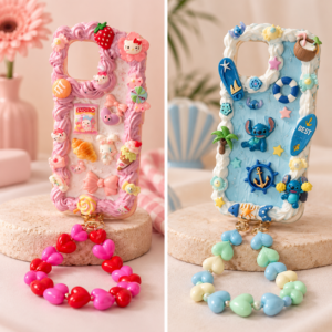 telefoonhoesje versieren met Decoden tijdens een creatief kinderfeestje